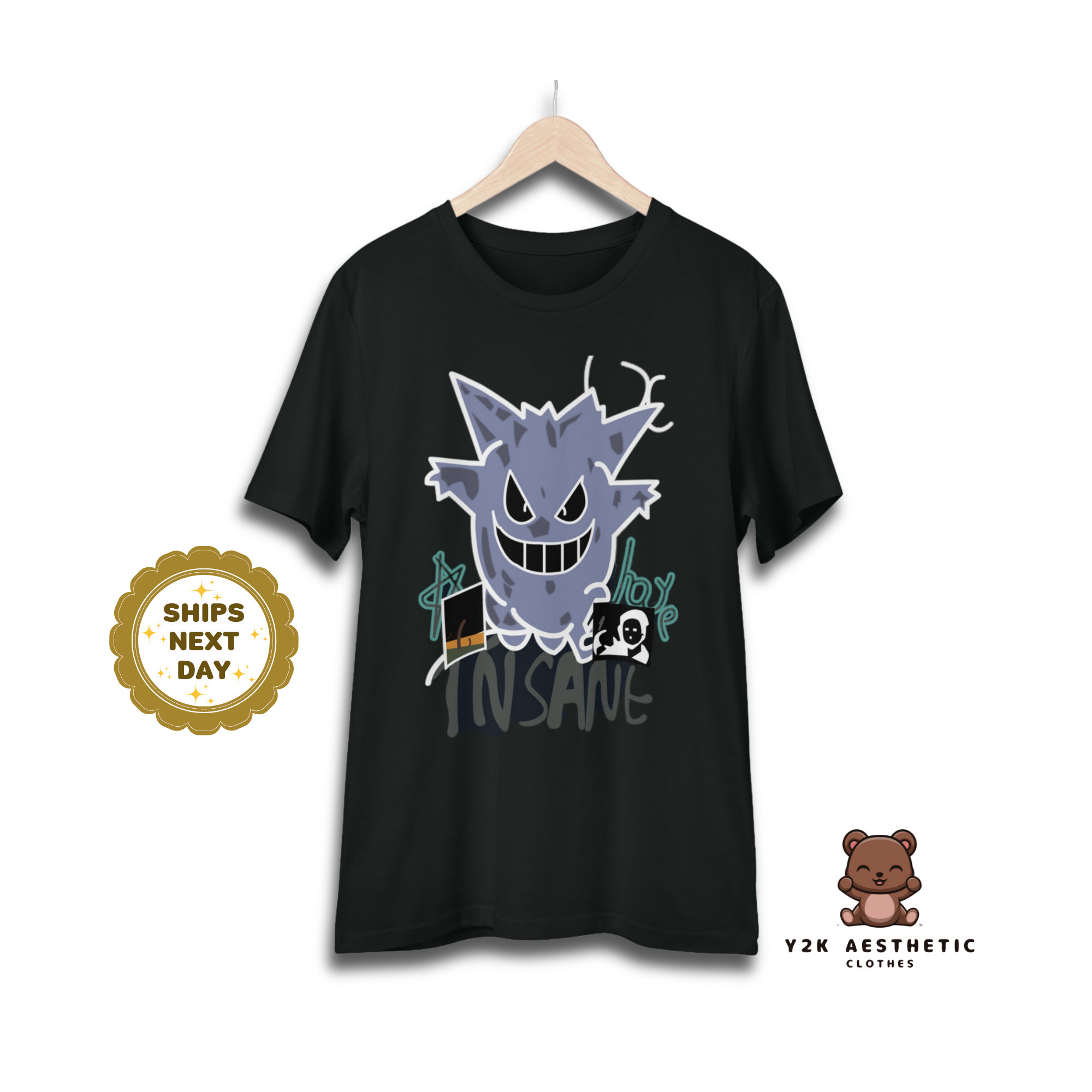 Y2K Ghostly Delight Gengar Unisex Graphic T-Shirt