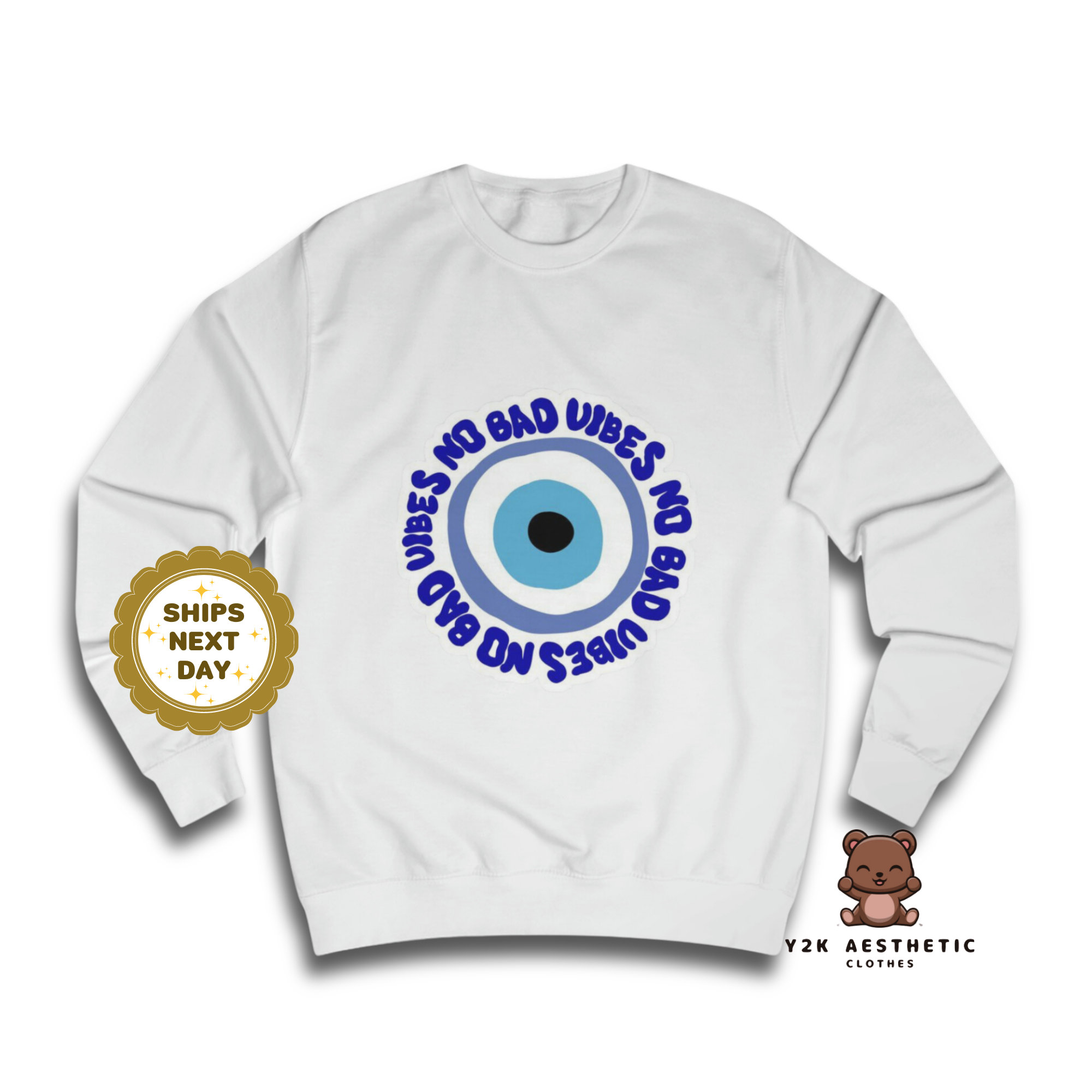 Y2K Good Vibes Crewneck Sweatshirt