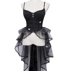 Y2K Gothic Black Steampunk Lolita Party Costume Dress