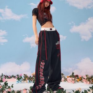 Y2K Gothic Hippie Baggy Pants - Streetwear Jogging Trousers