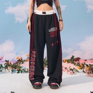 Y2K Gothic Hippie Baggy Pants - Streetwear Jogging Trousers