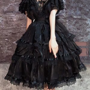 Y2K Gothic Lolita Dress - Halloween Cosplay Costume