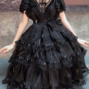 Y2K Gothic Lolita Dress - Halloween Cosplay Costume