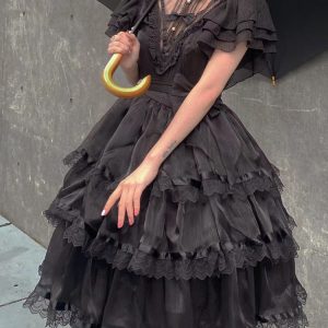 Y2K Gothic Lolita Dress - Halloween Cosplay Costume