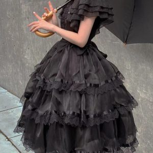 Y2K Gothic Lolita Dress - Halloween Cosplay Costume