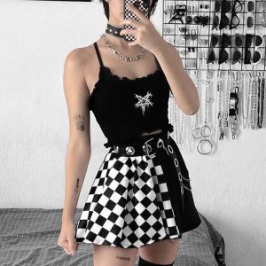 Y2K Gothic Skirt - Harajuku & Dark Academia