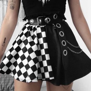 Y2K Gothic Skirt - Harajuku & Dark Academia