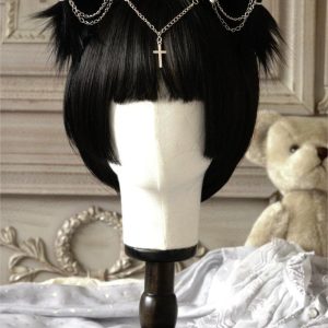 Y2K Gothic Style Cat Ear Lolita Headdress