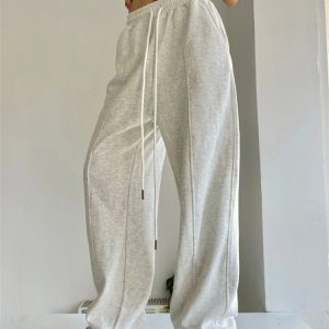 Y2K Gray Streetwear Baggy Pants