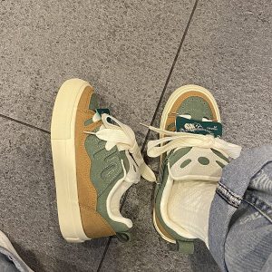 Y2K Green Platform Sneakers - Harajuku Kawaii Shoe