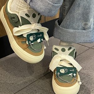 Y2K Green Platform Sneakers - Harajuku Kawaii Shoe