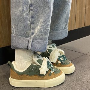 Y2K Green Platform Sneakers - Harajuku Kawaii Shoe