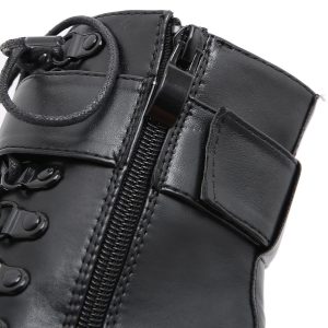 Y2K Handmade Vegan Leather Motorcycle Boots