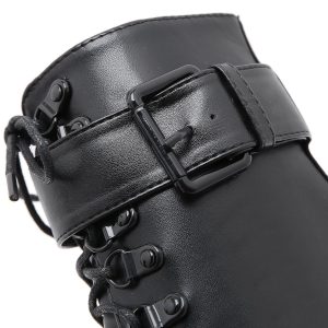 Y2K Handmade Vegan Leather Motorcycle Boots