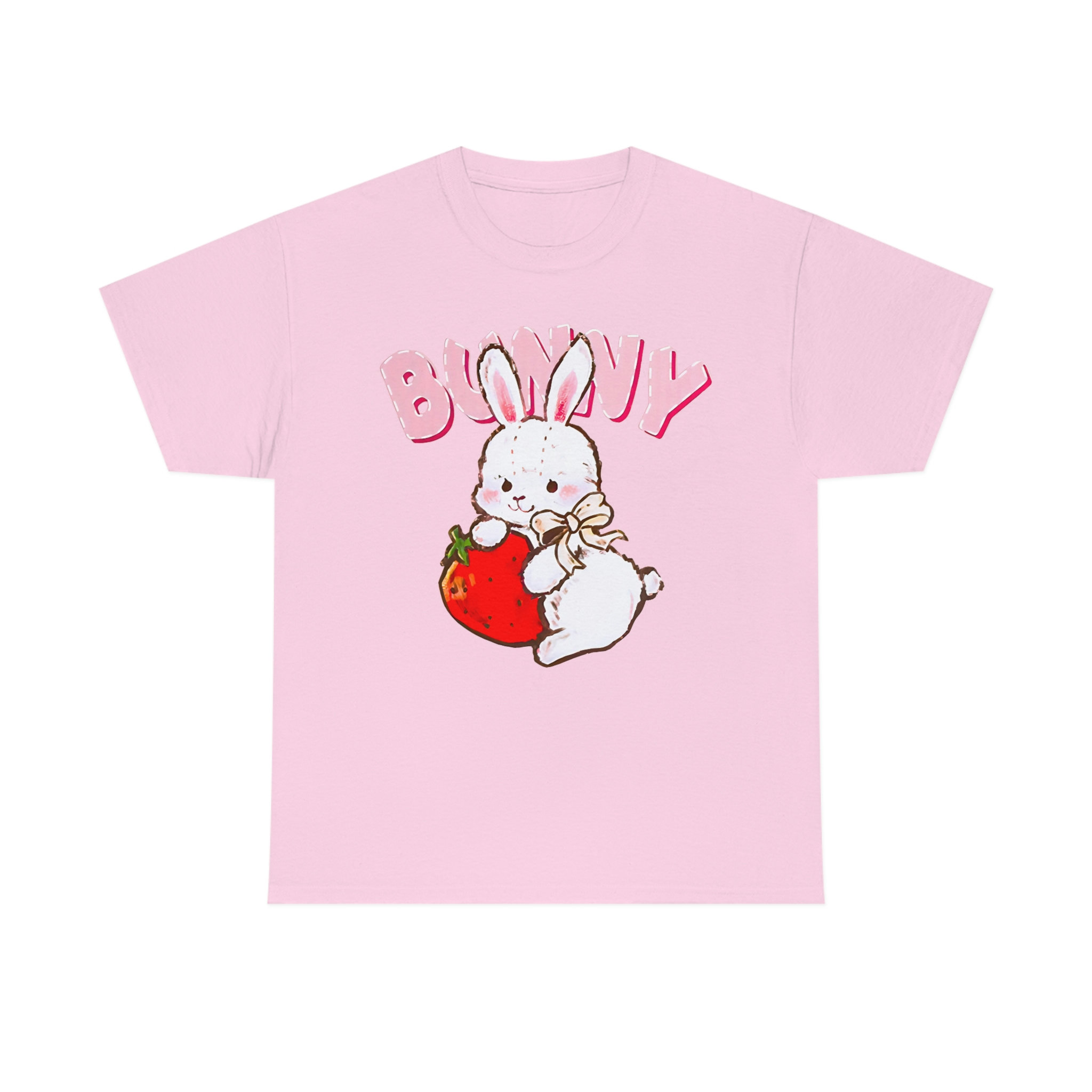 Y2K Harajuku Bunny Strawberry Tshirt - Kawaii Milk Shirt