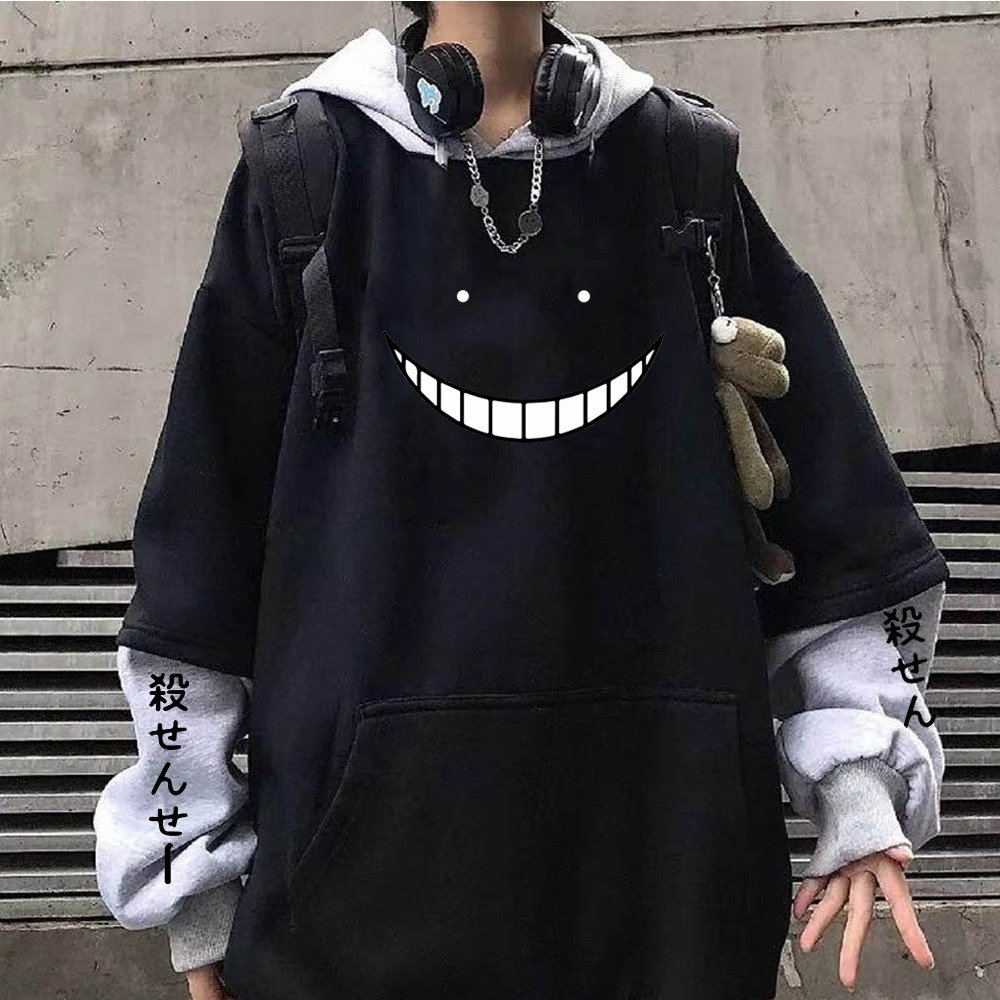 Y2K Harajuku Creepy Smile Hoodie