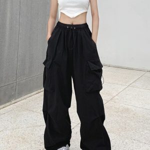 Y2K Harajuku Streetwear Wide Leg Cargo Pants