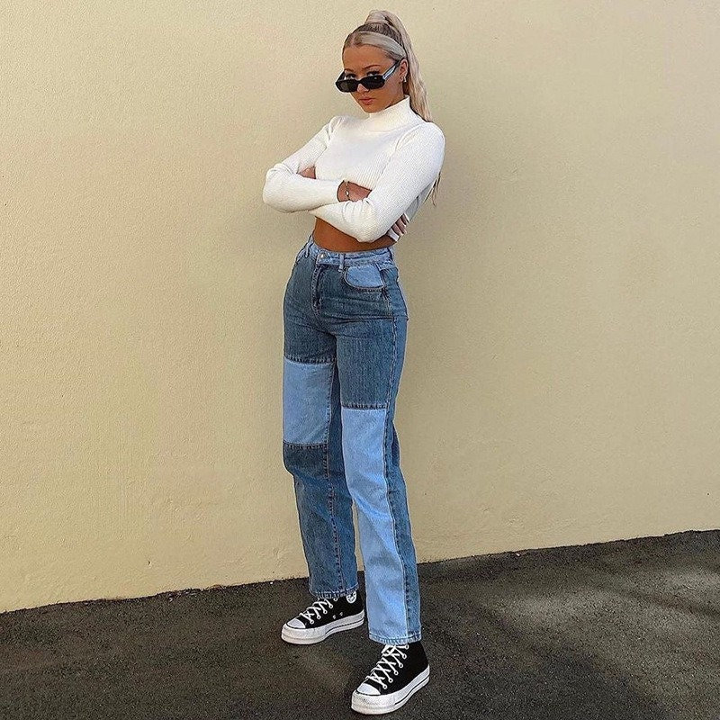 Y2K High Waist Boyfriend Jeans for Women