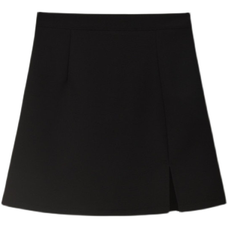 Y2K High Waist Split Skirt - Vintage College Style