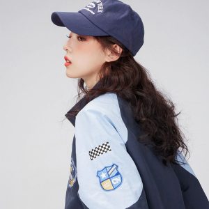 Y2K Kawaii Cinnamoroll Biker Punching Cartoon Winter Jacket