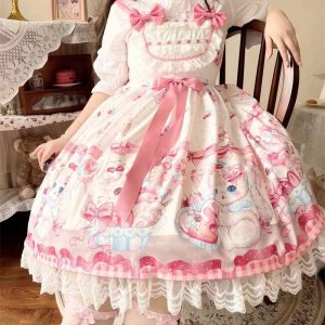 Y2K Kawaii Lolita Dress - Cosplay Fairy Style