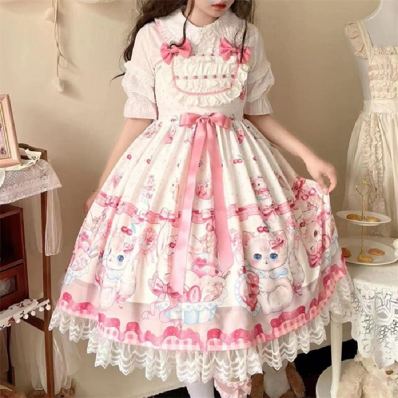 Y2K Kawaii Lolita Dress - Cosplay Fairy Style