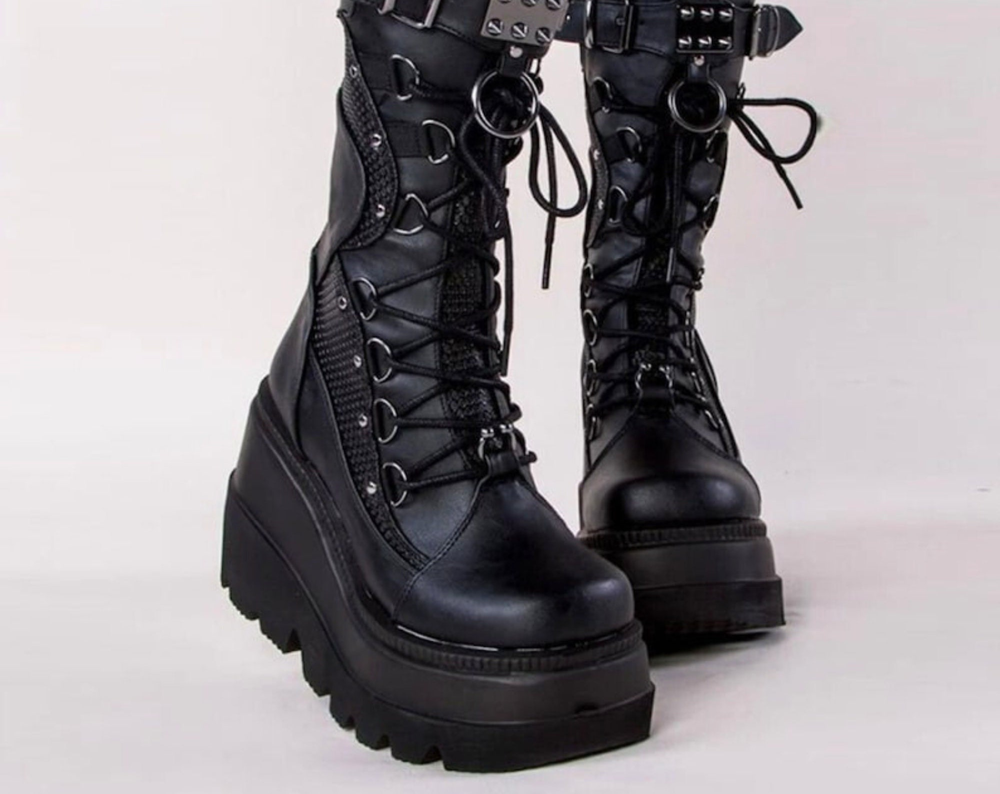 Y2K Knee High Boots | Gothic Punk Fashion | Unique Handcrafted ...