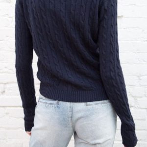 Y2K Knitted V-Neck Sweater for Winter Layering