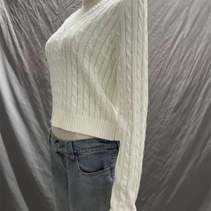 Y2K Knitted V-Neck Sweater for Winter Layering