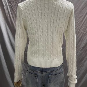 Y2K Knitted V-Neck Sweater for Winter Layering