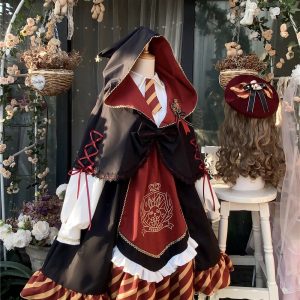 Y2K Lace Gothic Lolita Dress - Magic Academy Costume