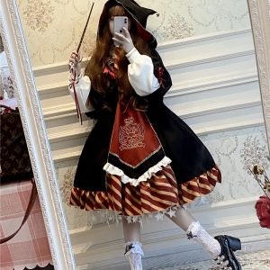 Y2K Lace Gothic Lolita Dress - Magic Academy Costume