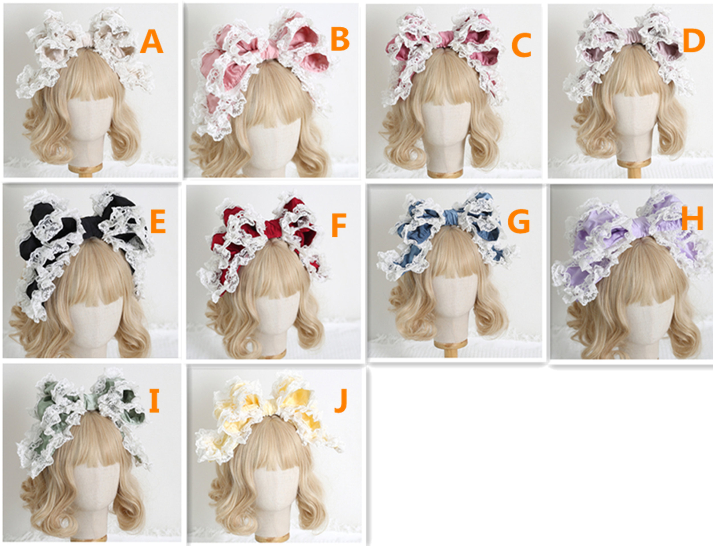 Y2K Lace Headdress - Cute Hair Band with Big Bow - Kawaii Cosplay Accessory