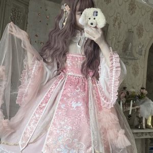 Y2K Lolita Dress - Kawaii Pink Princess Summer Style