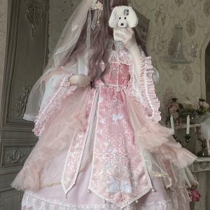 Y2K Lolita Dress - Kawaii Pink Princess Summer Style