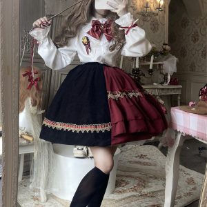 Y2K Lolita Dress with Cloak - Ruffle Cosplay Costume