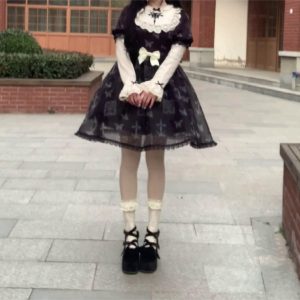 Y2K Lolita Dress with Detachable Sleeves