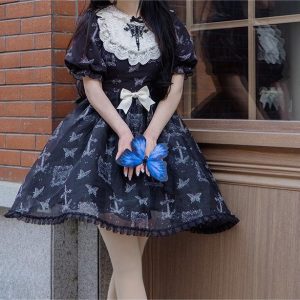 Y2K Lolita Dress with Detachable Sleeves