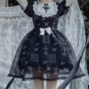 Y2K Lolita Dress with Detachable Sleeves