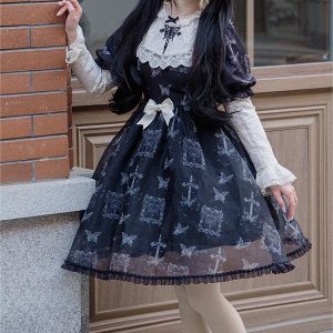 Y2K Lolita Dress with Detachable Sleeves