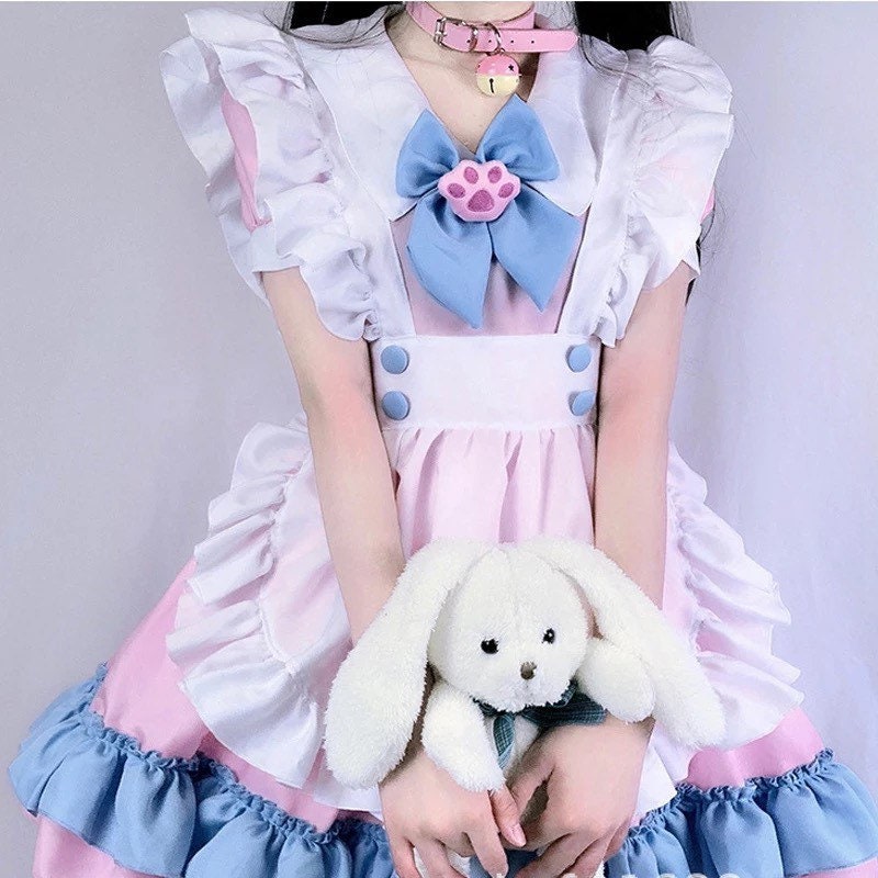 Y2K Lolita Maid Frilly Paw Cosplay Dress