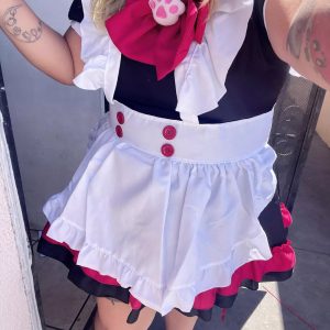 Y2K Lolita Maid Frilly Paw Cosplay Dress