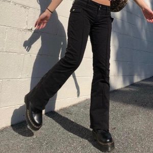 Y2K Low Waist Flared Bootcut Jeans