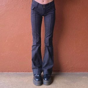 Y2K Low Waist Flared Bootcut Jeans