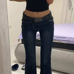 Y2K Low Waist Flared Bootcut Jeans for Women