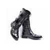 Y2K Men's Patent Leather Mid Leg Boots