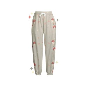 Y2K Mushroom Cuties Sweatpants | Autumn Fall Leaves