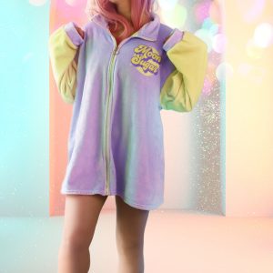 Y2K Oversized Moon Sugar Fluff Jacket