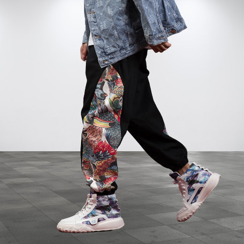 Y2K Patchwork Harem Pants - Unisex Streetwear Trousers