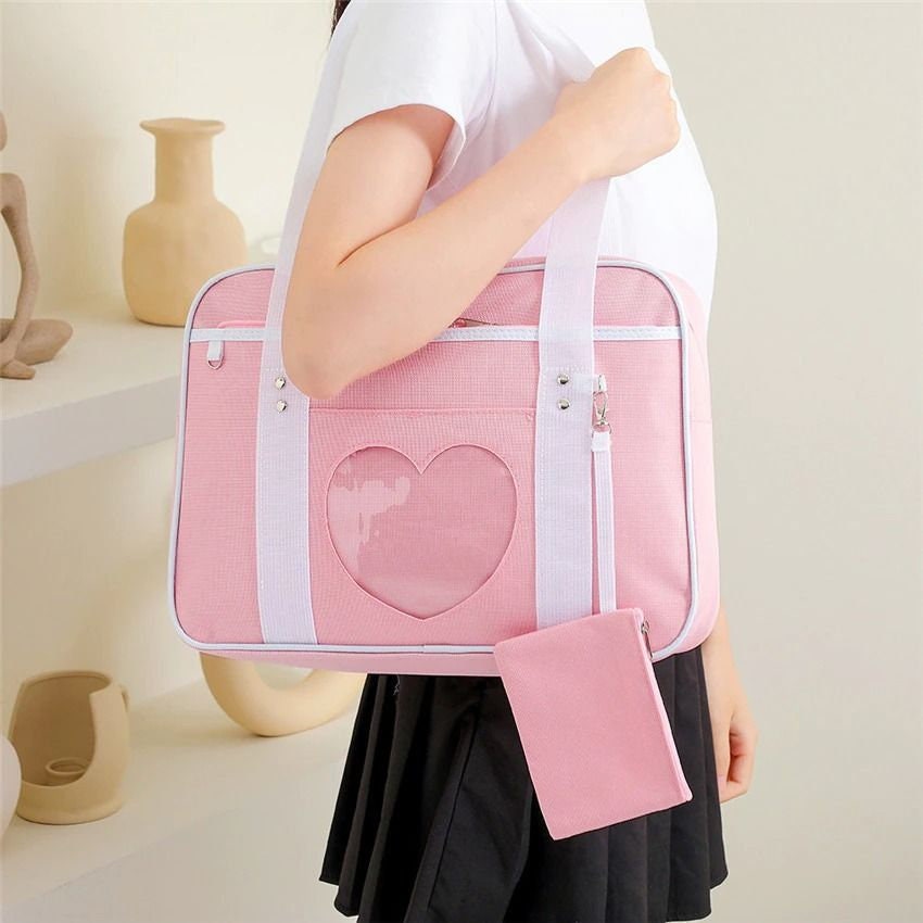 Y2K Pink Harajuku School Bag - Cute Waterproof Backpack for Kawaii Clothing